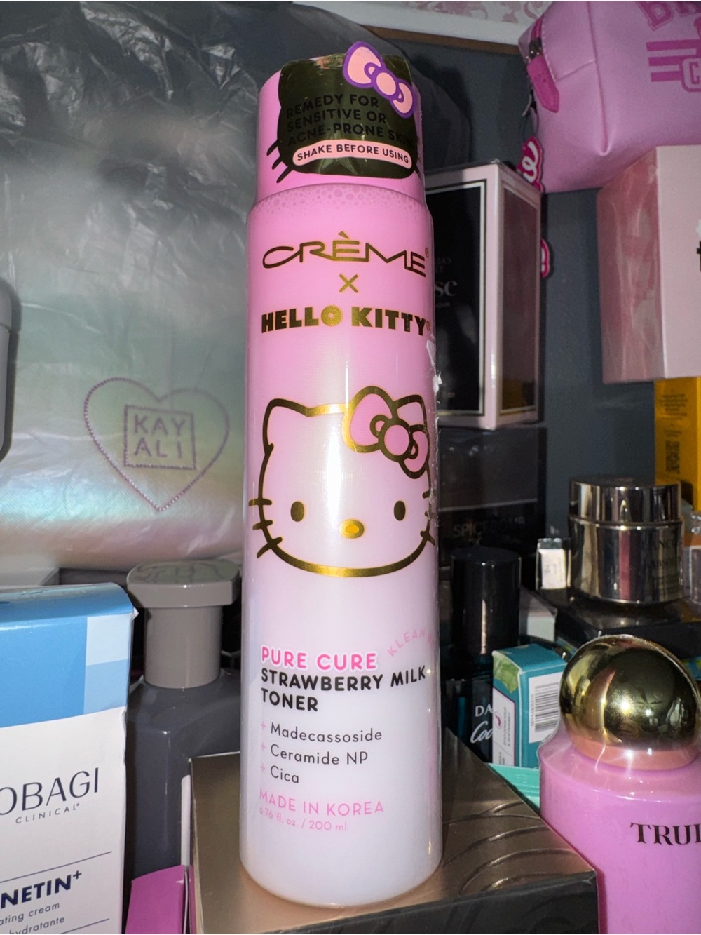 Hello Kitty Pure Cure Strawberry Milk Toner — Pink